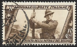 ITALY 1932 10c Fascism Anniversary Issue Sc 291 VFU