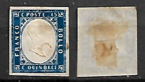 KINGDOM ITALY STAMPS 1863, KING VEII, Sc.#22, MH