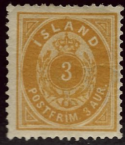 Iceland SC#15 Facit 8c Mint F-VF. SCV$70.00..Would fill a great Spot!