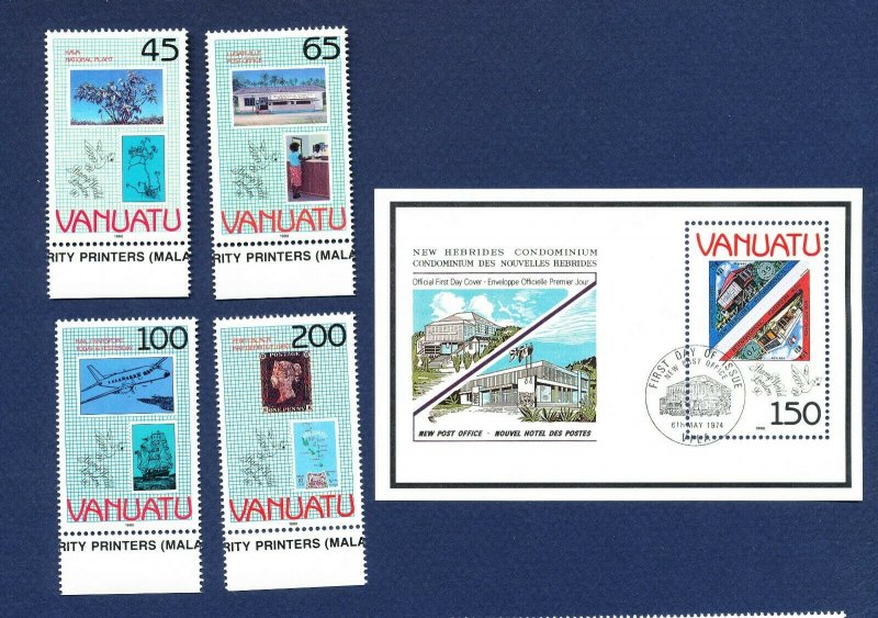 VANUATU - # 519-523 - - VFMNH set & S/S - stampworld 1990 expo