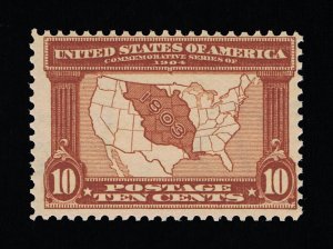 EXCELLENT GENUINE SCOTT #327 F-VF MINT OG NH 1904 RED BROWN LOUISIANA PURCH EXPO