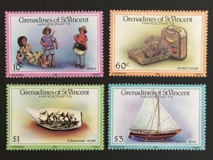 1986 Grenadines of St. Vincent Sc# 519-22 Handicrafts MNH