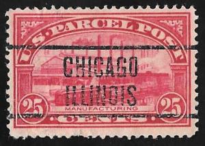 Q9 25 cents PRECANCEL Manufactuturing Stamp used F Faults