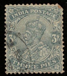 India, 3 Pies, King George V, Watermark Star (T-6062)