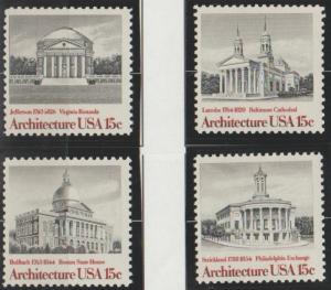 #1779-82, Set-4 Singles. Architecture MNH, '.15 cent'