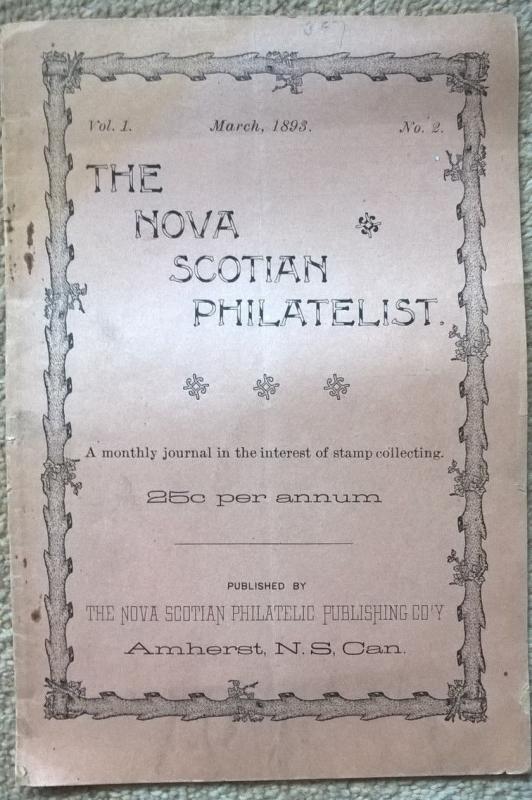 THE NOVA SCOTIAN PHILATELIST 1893 Vol. 1 Nos. 2, 3, 4, 6, 8, 9. Canada literatur