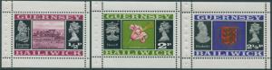 Guernsey 1971 SG44-48 Castle Lily Arms booklet panes MNH