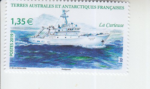 2019 FSAT Fr Antarctic La Curieuse Ship (Scott 618) MNH