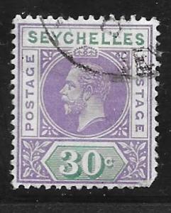 Seychelles 82: 30c King George V, used, F