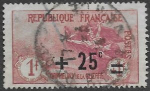 France B-18   1922   1fr + 25c  fine used