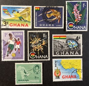 Ghana #2,54-57,61-63,C1 Used LOT 1959 SCV~$2.30 [R1046]