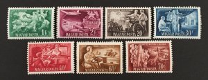 Hungary 1951 #968-71, C91-3, 5 Year Plan, MNH.