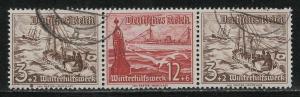Germany Scott # B107 (2), B112, used, se-tenant, Mi # W132