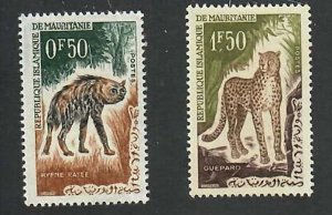 Mauritania; Scott 134, 136;  1963;  Unused; NH