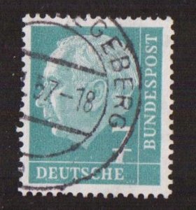 Germany  #706  used  1954  President Heuss   7pf