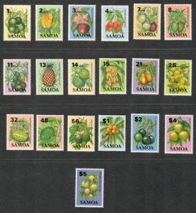 Samoa Sc#600-618 M/NH, Complete Set, Cv. $26.65