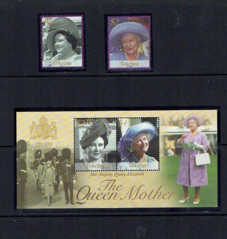 Tokelau: 2000, Queen Elizabeth the Queen Mother, Centenary, MNH set + M/S