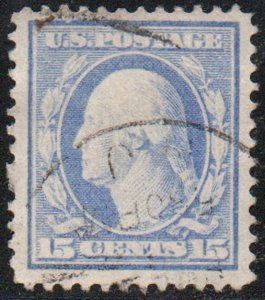 USA #382 XF, light town cancel, nicely centered, CHOICE!