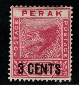 MALAYA Perak Scott 46 MH* surcharged Tiger  stamp