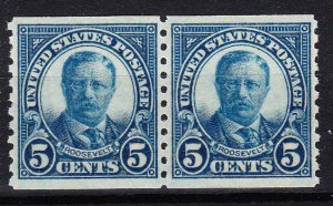 MOstamps - US Scott #602 Mint OG NH Coil Pair - Lot # HS-H770