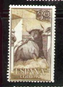 Bullfight, Bull Entering Arena, Spain stamp SC#912 mint