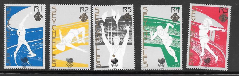 Seychelles #642-47 MNH Olympics Set of 5 Singles
