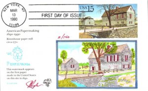 #UX145 Rittenhouse Paper Mill Pugh FDC