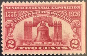 Scott #627 1926 2¢ Sesquicentennial Exposition MNH OG