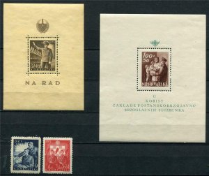 Croatia  Mi Block 7/9 162/164 2 Sheets single stamps MH  c2051hs