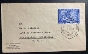 1953 Buenos Aires Argentina First Day Cover FDC To Los Angeles CA USA Antarctic