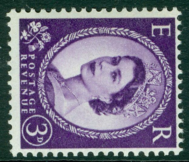 SG615d, 3d deep lilac (BAND at right), NH MINT. WMK SIDE