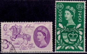 Great Britain 1960, General Post Office, sc#375-376, used