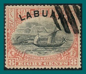 Labuan 1897 Malay Dhow, p14, cancelled  #79,SG94