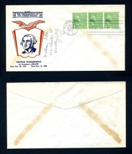 # 839 First Day Cover addressed with Fidelity cachet dated 1-20-1939