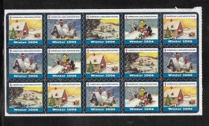 2006 American Lung Association Christmas Seal MNH 1/2 Sheet (12617)