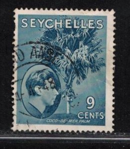 SEYCHELLES Scott # 131 Used - KGVI & Coco-de-Mer Palm 1