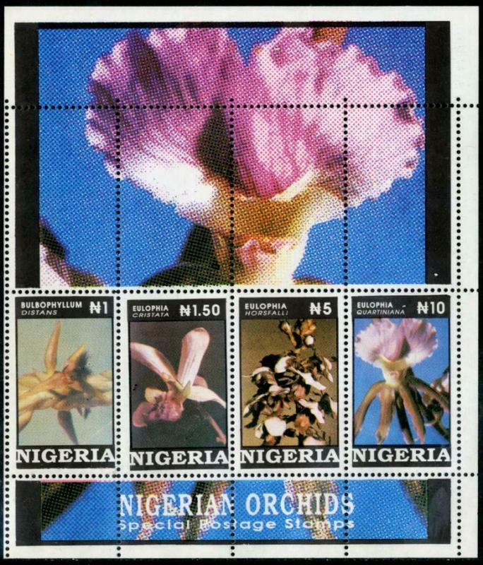 HERRICKSTAMP NIGERIA Sc.# 627A Key Orchids S/S