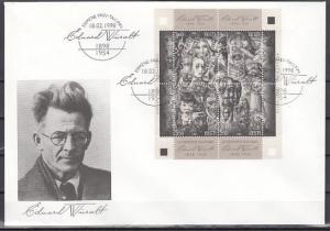 Estonia, Scott cat. 337. Artist`s Painting s/sheet. First day cover. ^