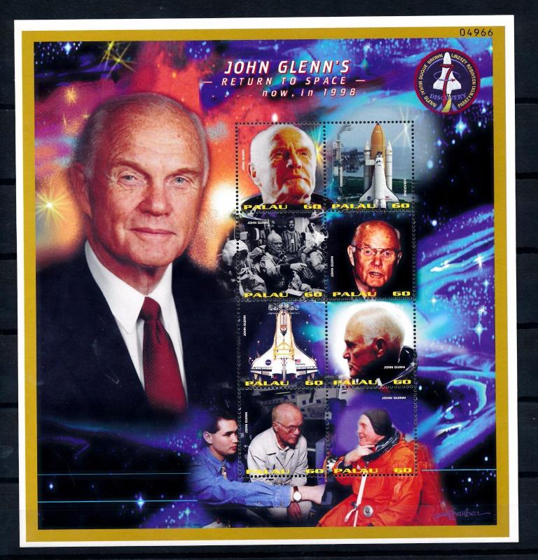 [56459] Palau 1998 Space travel John Glenn in 1998 MNH Sheet