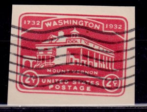 United States Postage, 1932, Mount Vernon, 2c, sc#U525, used