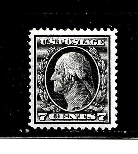 US Stamp-Scott # 407/A140-7c-Mint/NH-1914- OG-Vivid Black-Jumbo Margins