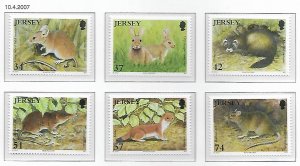 Jersey # 1250-1257 - Countryside Animals - set - MNH