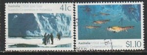 1990 Australia - Sc 1182-3 - used VF - 2 single - Antarctic Cooperation