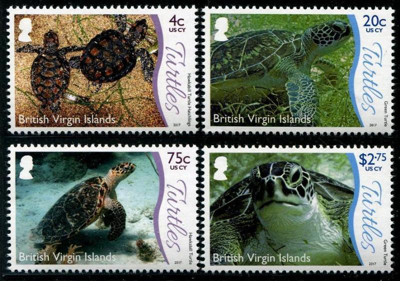 HERRICKSTAMP NEW ISSUES VIRGIN ISLANDS Underwater Life Part One Turtles