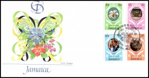 Jamaica 500-503 Royal Wedding Fleetwood U/A FDC