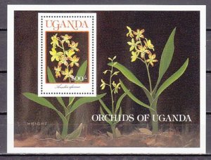 Uganda, Scott cat. 755. Orchids of Uganda s/sheet. ^