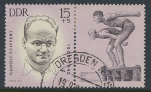 German Democratic Republic  SC# B108  Used  Seiffert Swim see scans