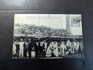 1922 British Mauritius RPPC Postcard Cover to Groenlo Netherlands