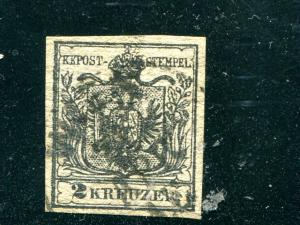 Austria #2a  Ribbed Paper  F-VF   HICV  - Lakeshore Philatelics