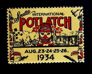 US Stamp MNH Seattle Int. POTLATCH Aug. 23-26 1934 Naval History Fleet Week